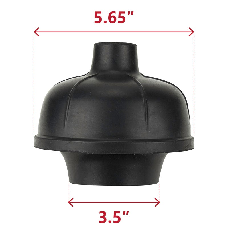 SteadMax Rubber Toilet Plunger, Double Thrust Force Cup, Heavy Duty, Commercial Grade with 18â€ Wood Handle (Pack of 3) - Image 3